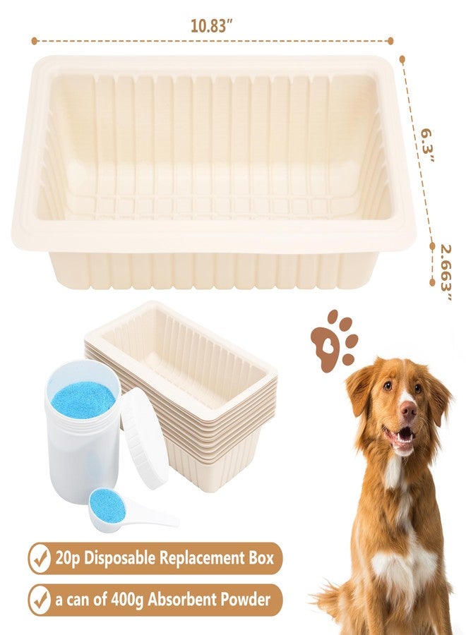 LUVCOSY 20-Pack Pet Loo Pee-Pod Refills with Sponge Compatible with PetSafe Portable Dog Potty, Dog Litter Box Disposable Potty Tray Cornstarch Material, Urine Disposal (Pet Loo NOT Included) - Image 2